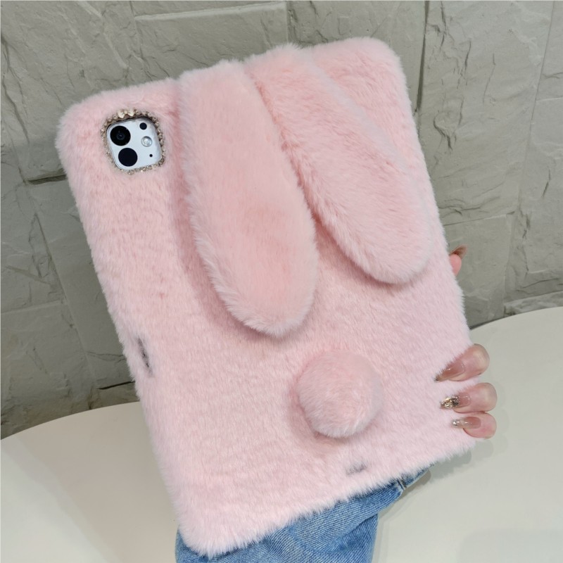Samsung Tablet S11 Accessories - Flauschige Kaninchen-Tablet-Hülle mit Kuhmuster für Samsung