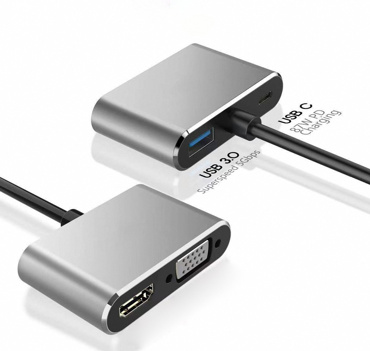 4K USB Typ C zu VGA 1080P USB  – Usb Hub Type C Bewertung und Preis