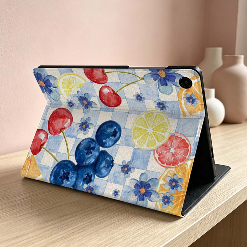 Design mit Zitronenmuster, wei – Samsung Tablet S11 Accessories Bewertung und Preis
