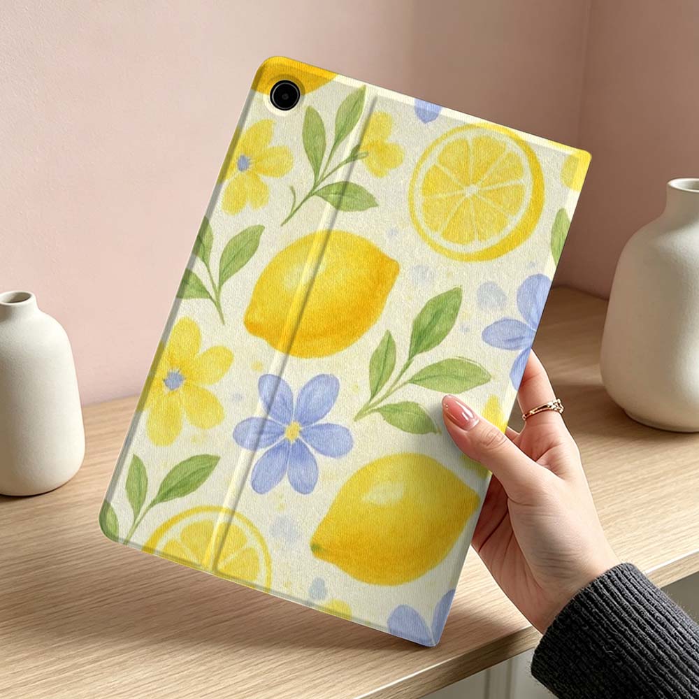 Design mit Zitronenmuster, wei – Samsung Tablet S11 Accessories Bewertung und Preis